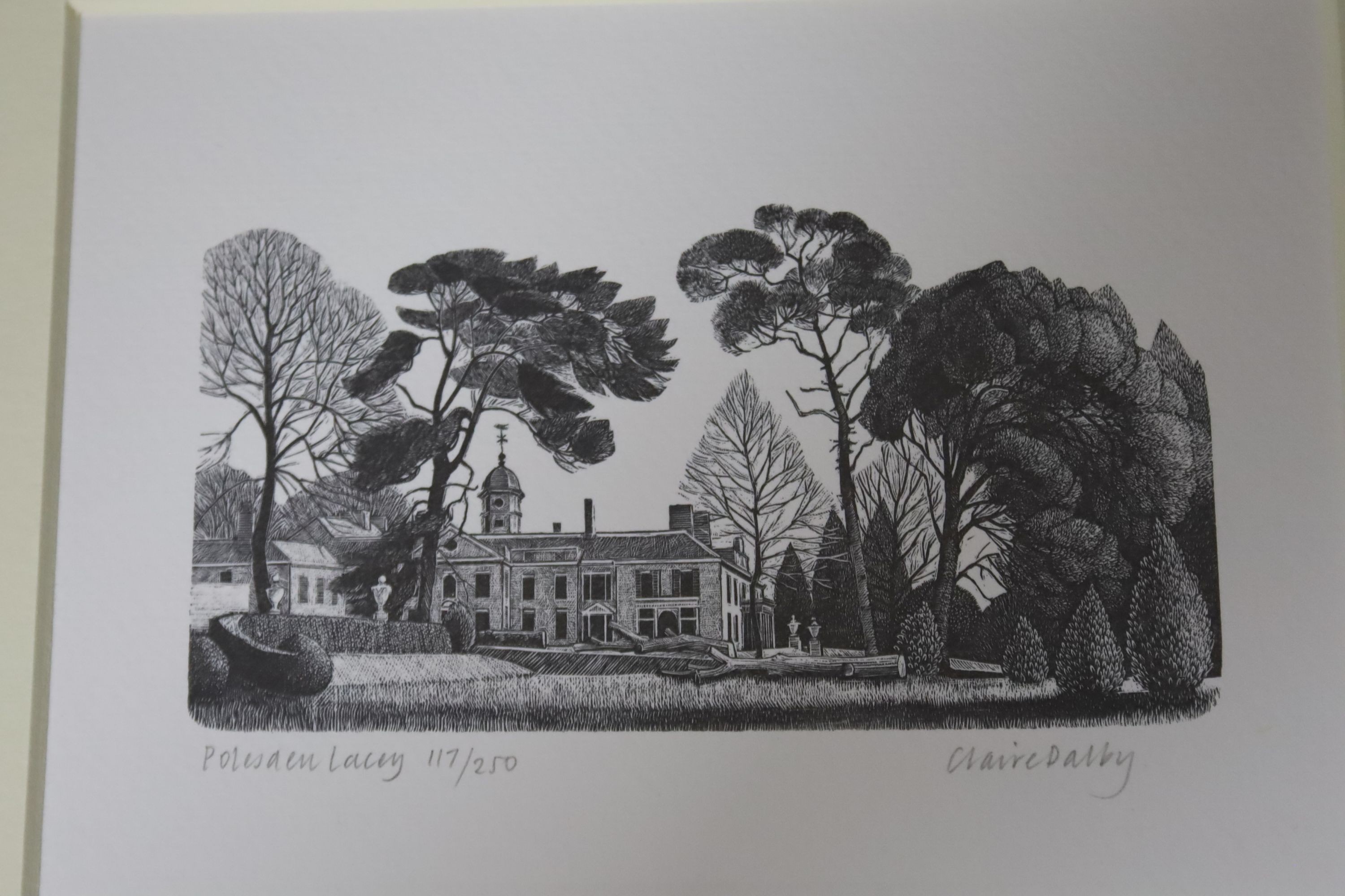 Society of Wood Engravers. Great Storm (The) of October 1987 and its aftermath: Five Wood Engravings..., number 117 of 250 copies